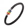 Pulsera de cuero con símbolo ilimitado simple para hombre, nueva moda transfronteriza europea y americana, pulsera de 8 palabras, venta al por mayor de fábrica