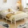 Cama plegable para siesta en casa Oficina en casa Habitación de alquiler Simple Cuatro pliegues Apilable Ancha Doble Cama plegable Simple Tipo extensible Cama para siesta