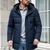Venta al por mayor transfronteriza de abrigos largos de algodón de invierno nuevos para hombre en Amazon, chaquetas de algodón nuevas con capucha en stock