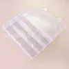 Caja de Almacenamiento Multifuncional Creativa de Plástico Transparente con 3 Compartimentos para Uñas Artísticas, Joyería, Cuentas y Juguetes