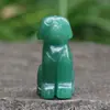 Piedra Natural Talla de Jade Piedra Semipreciosa 1.5 Pulgadas Cachorro Animal Adornos Verde Cruz del Mausoleo del Este Artesanías Decorativas Transfronterizas