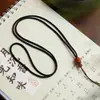 Colar de balde de jacarandá corda pingente de corda DIY tecido pingente de estiramento cordão cera de abelha Jade jade pingente camisola cadeia