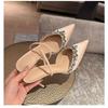 Zapatos de Moda Sandalias para Ropa Exterior para Mujer 2024 Verano Nuevo Caliente Hada Suave Francés Tacón de Aguja Puntiagudos Tacones Altos