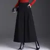 Pantalones de pierna ancha estilo Mom Guofeng para mujer 2026 Otoño/Invierno Nuevos de cintura alta sueltos de corte cropped fluidos adelgazantes de pierna ancha