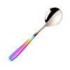 Acero Inoxidable 304 Cuchara Redonda Cuchara de Postre Hogar Desayuno Cuchara para Comer Gachas Cuchara de Catering Cuchara Coreana para Beber Engrosada