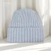 Gorro de Lana Tejida para Mujer, Gorro Grueso Cálido de Otoño e Invierno, Sencillo de Color Sólido Resistente al Viento para Exteriores, Gorro para Clima Frío para Hombre