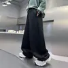 Roupas Infantis Meninos Primavera Novo Tricô Calça de Pernas Largas para Crianças Maiores Primavera e Outono 2026 Cor Sólida Solta Calça Esportiva Venda por Atacado Transfronteiriça