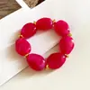 Pulsera Acrílica Ovalada Irregular Europea y Americana Elegante Moderna Versátil Pulsera Lujo Accesible Joyería de Alta Gama