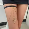 Corrente de perna de praia sexy em formato de cobra com personalidade europeia e americana ins feminina multicamadas corrente de franja corrente de corpo joias