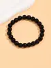 Pulseira Popular de Contas de Vidro Coloridas Sólidas, Pulseira de Contas Redondas Elegante e Simples, Estilo Chinês, Pulseira Versátil e de Alta Qualidade para Exportação