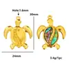 Acero Inoxidable Color Duradero 18K Goteo de Aceite Vida Marina Colorida Pez Demonio Marino Estrella de Mar Tortuga Colgante Colgante Accesorios DIY
