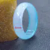 Anillo de jade calcedonia de grado A con fondo de hielo de roca de cuarzo y jade violeta, anillo femenino, pulsera de anillo azul