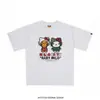Camiseta de manga corta de la marca japonesa de moda BAPE, peso pesado de verano 240g algodón puro, camuflaje de cabeza de mono, tiburón mono, venta al por mayor transfronteriza