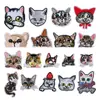 Alta Qualidade Desenho Animado de Gato Animal de Estimação Fofo Bordado de Computador Tecido de Bordado Patch Adesivo Termofusível DIY Patch para Roupas Patch Atacado