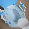 Tapete de vaso sanitário infantil de pelúcia vaca panda vaso sanitário infantil tapete de vaso sanitário macio bebê almofada quente espessa flanela em forma de U