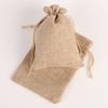 Bolsa de Almacenamiento con Cordón Multicolor Hecha de Lino, Adecuada para Joyería y Cosméticos, Bolsa de Lino Imitación Compuesto con la Opción de Agregar Impresión de Logotipo