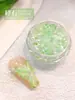 Decoraciones para Uñas de Piedra Triturada, Perlas Minerales Irregulares Tridimensionales, Accesorios de Pedrería Mixta Polarizada Iridiscente para Uñas, Uñas Aurora