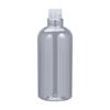 Botella redonda de hombro de 500 ml para agua desmaquillante, plástico PET transparente, subbotella adecuada para agua hidratante, crema hidratante, botella de agua desmaquillante
