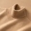 Suéter de Cachemira para Bebé Baicaifeng para Hombre con Cuello Alto Casual de Negocios Suéter de Manga Larga Tejido de Cachemira