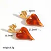 Serie de Leopardo Europeo y Americano Transfronteriza Conjunto de Joyería de Pulsera y Aretes de Acero Inoxidable Aretes Estilo Maillard Chapados en Oro de 18 Quilates