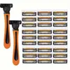 Rasuradora Desechable Hoja de Tres Capas Rasuradora de Barba Rasuradora de Barba Rasuradora de Afeitar Rasuradora Manual para Hombres