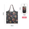 Bolsa de compra portátil de poliéster, grande, de tela floral 190T, disponible en stock. Bolsa plegable al por mayor. Bolsa de regalo publicitaria.
