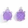 Pendente de Tartaruga Colorido Transparente Divertido de Desenho Animado Resina Acessórios para Joias DIY Decoração de Colar Telefone Chave Pingente