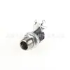 Suministros del Fabricante Socket Dc025M 5.5*2.5 Pin Curvado Conector Hembra Socket de CC con Base de Alimentación Roscada