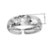 Elegante face de diamante versão quadrada larga quadrada aberta jovem simples face larga sólido cubo de água pulseira