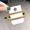 Horquilla ovalada geométrica estilo Hyun Ya de Corea del Sur, popular en Internet, con clip superior de color caramelo simple, horquilla con clip, accesorio para la cabeza, clip lateral femenino.