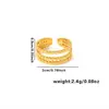 Moda Europea y Americana Estilo Ins Anillo Simple de Acero de Titanio Chapado en Oro de 18k Asimétrico Geométrico Acero Inoxidable Joyería para Dama Venta Caliente