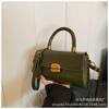 Bolsa de Couro Óleo-Cera de Alta Qualidade Retrô para Mulheres 2026 Nova Outono e Inverno Versátil Bolsa Transversal Pequena Quadrada Fashion