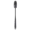Escova de silicone para lavar xícaras artefato de lavagem de xícaras limpeza de copos de água cabo longo escova para lavar mamadeira sem canto morto para remover manchas de chá borracha macia escova pequena