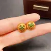 Pendientes Transfronterizos de Esmeralda Natural para Amazon Plata S925 Piedra Principal 2*2 Joyería de Lujo Ventas Directas de Fábrica