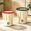 Cubo de basura de plástico para el hogar con aro de presión, gran capacidad, engrosado, aspecto de alta gama, para baño, sala de estar, cocina, sin tapa