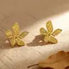 Estilo Antiguo Europeo y Americano Diseño Sencillo de Nicho Lujo Accesible Elegante Nuevo Acero de Titanio Flor Elegante Retro Collar Joyería para Mujeres