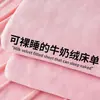 2026 Nueva Sábana de Leche Espesa Pieza Única Dormitorio Individual Doble Persona Franela Coral Fleece Funda de Edredón de Invierno Manta de Felpa