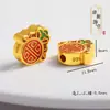 Accesorios DIY Chapados en Oro, Cuentas Espaciadoras de la Fortuna Inspiradas en Zen, Accesorios para Pulseras, Materiales para Cuentas, Joyería de Cuerda Trenzada, Estilo Retro Artístico