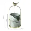Vaso Pequeno Portátil Nórdico Ins Vasos Criativos de Ferro para Flores Secas Ornamentos de Vasos de Cerâmica com Laço para Suculentas