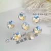 Net Red Fat Square Diamond Nail Art Diamond Flash Rose Vermelho luz azul Pontiagudo Bottom Especial Shaped Square Diamond Wear Armor Decoration Nail Pile Diamond