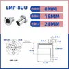 Rolamento Linear com Flange Bucha Deslizante para Eixo Linear Carcaça de Rolamento Deslizante LMK6 8 10 12 13 16 20 25UU
