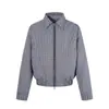 26136 High Street Estilo Americano Outono/Inverno Unissex Design de Jaqueta Xadrez Masculino Modelagem Solta Gola Reversível Casaco Casual