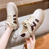 Zapatos Blancos de Mujer 2023 Nuevo Otoño Diseño Nicho Suela Gruesa Retro Zapatos Aumentados Moda Deportivos Casuales