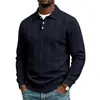 Sudadera Polo Simple de Otoño Americano, Ropa de Punto Polo para Hombre con Textura de Punto Trenzado 3D de Amazon