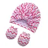 Nuevo Gorro para Bebé con Orejas de Conejo, Gorro Indonesio, Diadema Estampada, Guantes Antirrayaduras para Bebé, Juego de Tres Piezas, Gorro para Bebé