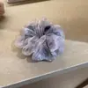 Goma para el pelo de malla de doble capa coreana con tacto de alta gama, Scrunchie de organza con pedrería para peinados de moño, Nuevo accesorio para el cabello