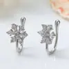 Clip para Oreja en Forma de U de Zirconia Sin Perforación Estilizado Europeo y Americano Anillo para Nariz Sin Perforación Clip para Nariz Creativo de Mariposa y Flor Sin Perforación