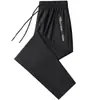 Pantalones de Trabajo Finos de Seda de Hielo de Verano para Hombre, Talla Grande, Pantalones Deportivos de Secado Rápido, Pantalones Largos Casuales Frescos para Trabajadores de Obra
