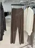 DestacadoRan26 Nueva Llegada Primavera/Verano Pantalones Casuales de Una Pieza con Pliegues de Acordeón, Sensación de Aire, Cintura Elástica, Largo hasta el Suelo