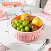 Bacia de Lavar Legumes de Camada Dupla Cesto Escorredor Prato de Frutas Fofo Novo Sala de Estar Doméstica Mesa de Centro Cesto de Frutas Cesto de Cozinha para Lavar Frutas e Legumes